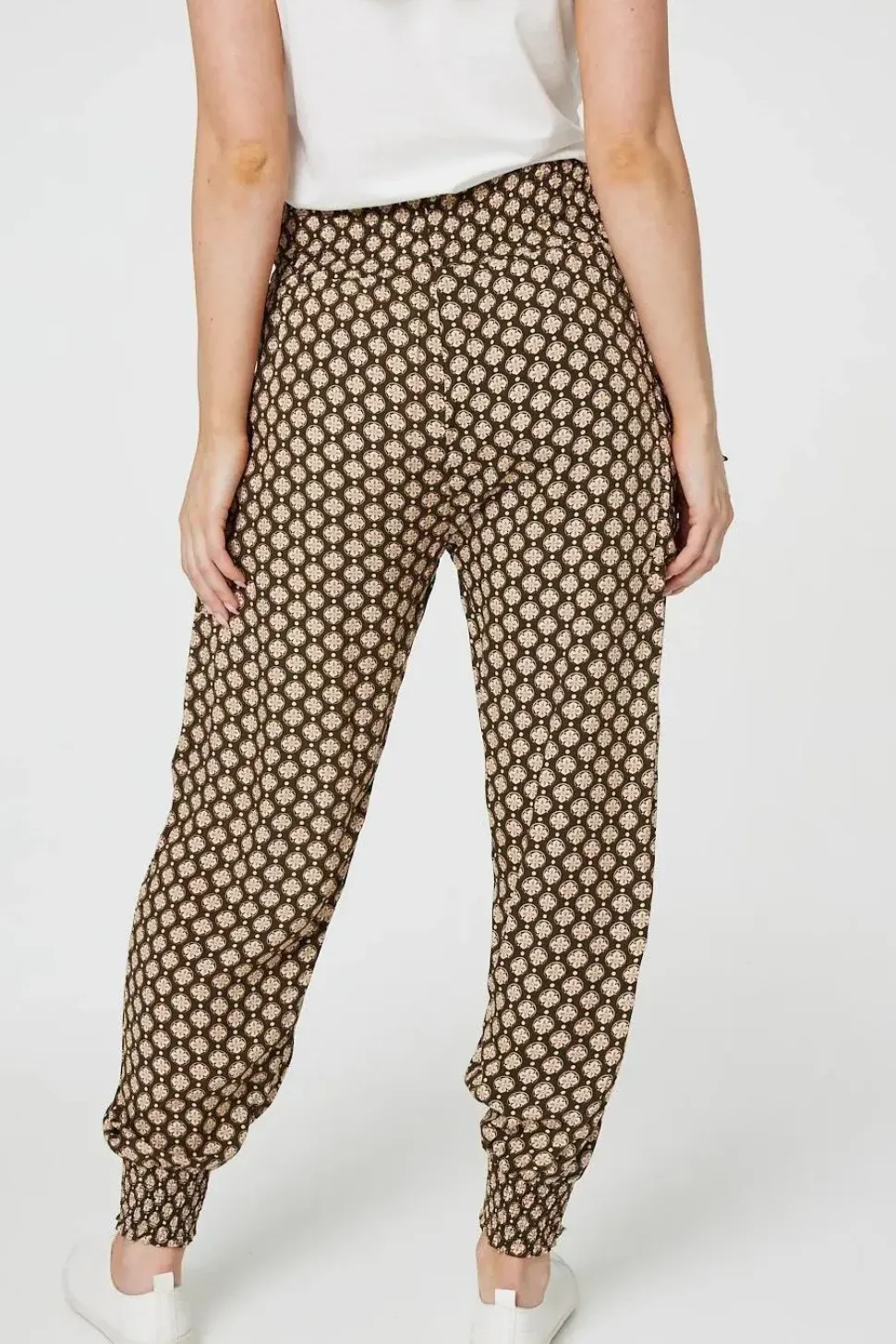 Mosaic Print High Waist Harem Trousers