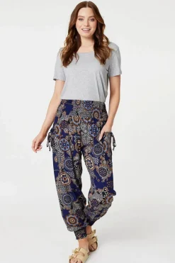 Mosaic Print Pocket Detail Pants