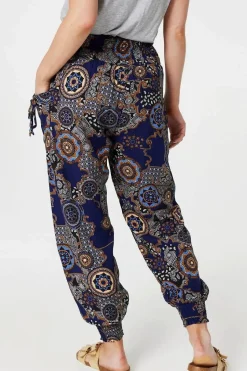 Mosaic Print Pocket Detail Pants