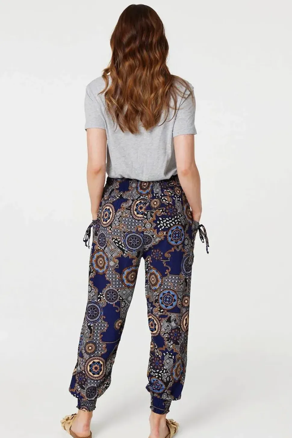 Mosaic Print Pocket Detail Pants