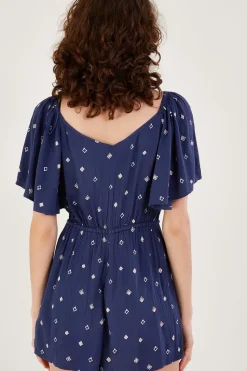 Motif Print Romper