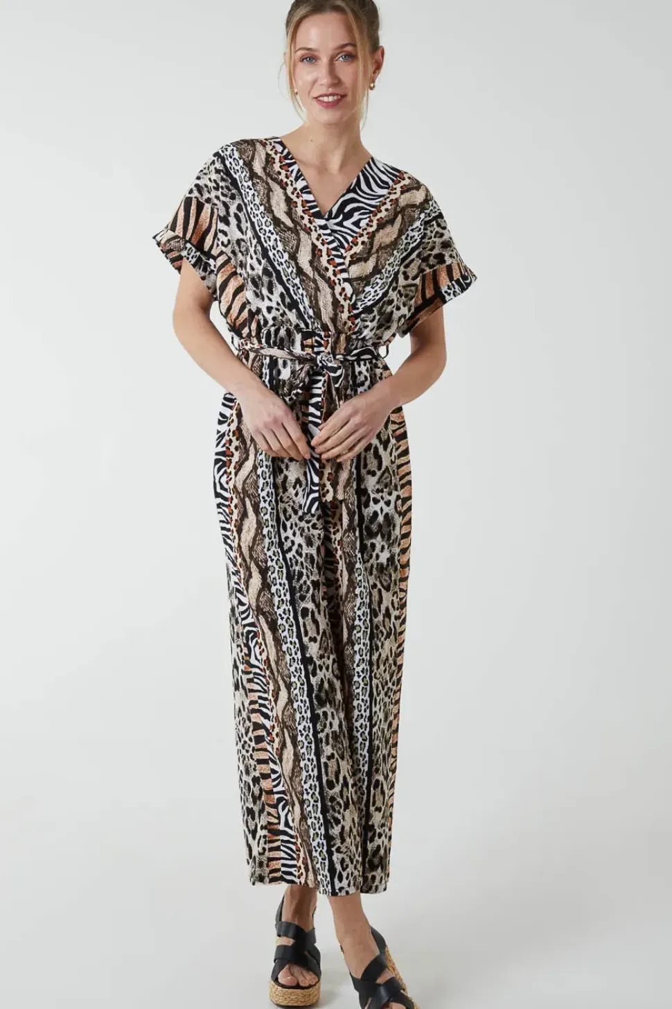 Multi Stripe Animal Jumpsuit
