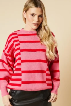 Multi Stripe Crew Neck Jumper