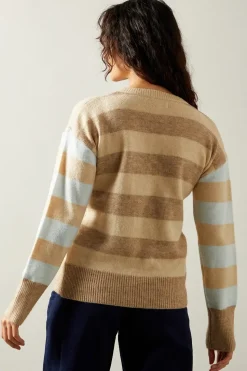 Multi Stripe Crew Neck Jumper