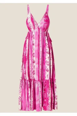 Multi Stripe Tiered Cami Dress