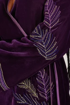 Navi Embellished Velvet Dress
