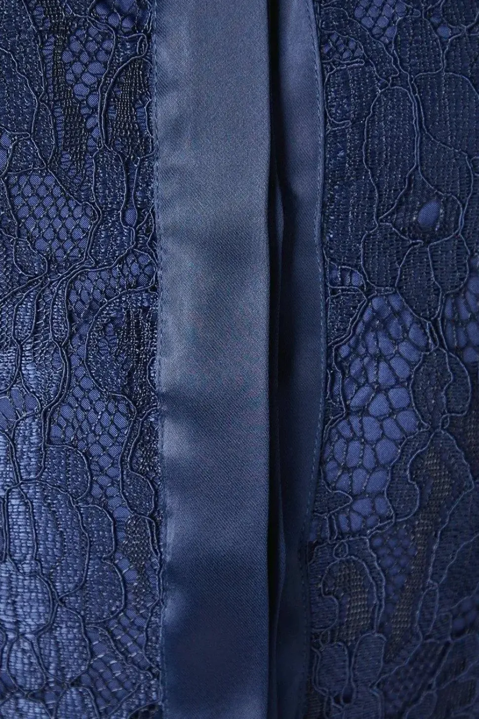 Navy Lace Shirt Dress