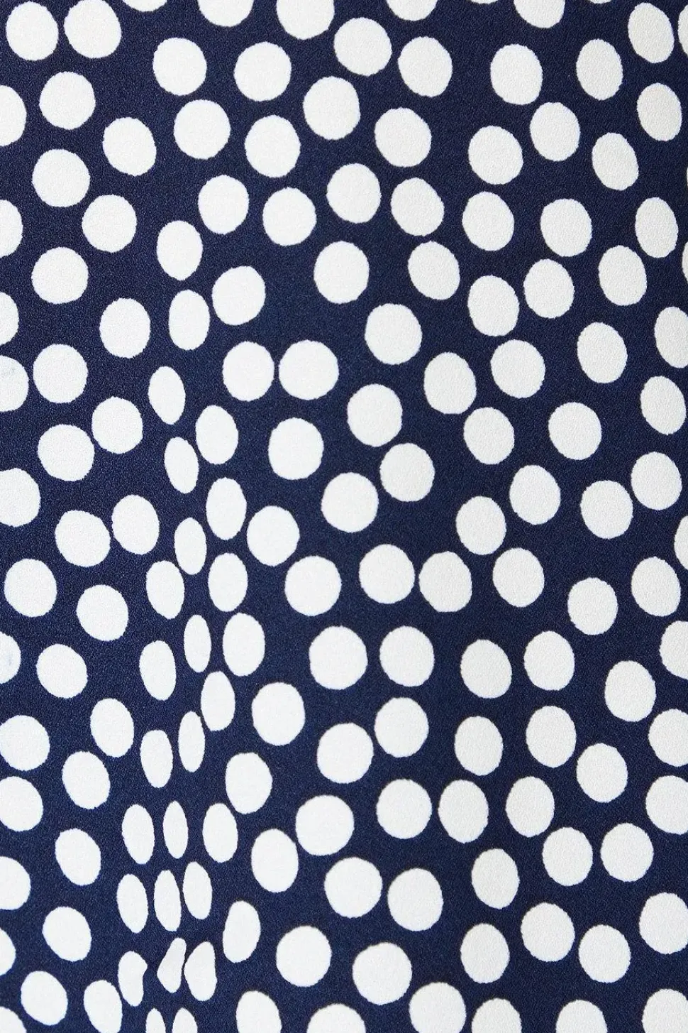 Navy Spot Wrap Blouse