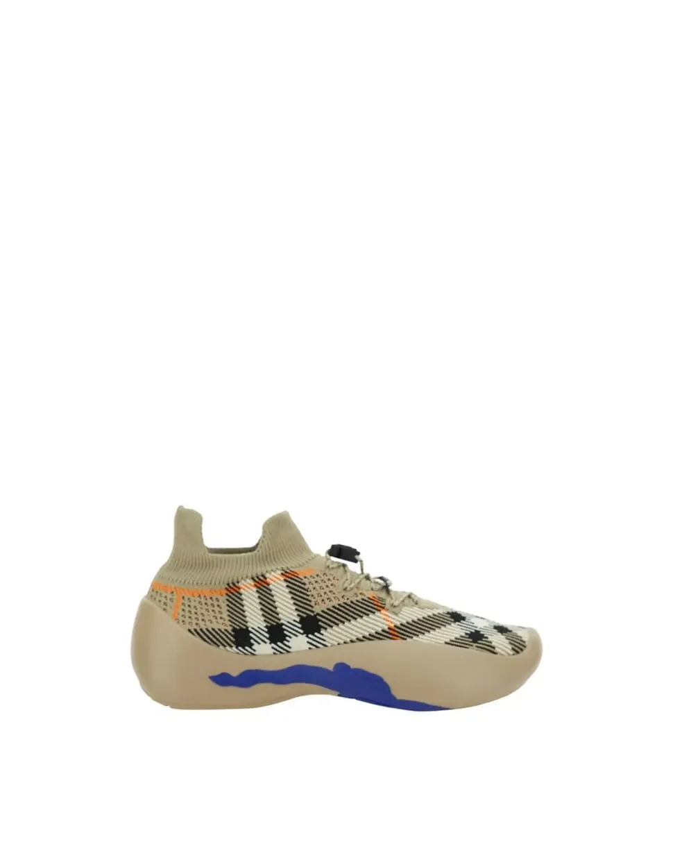 Neptune Sneakers with Archivio Check Pattern and Chunky Sole