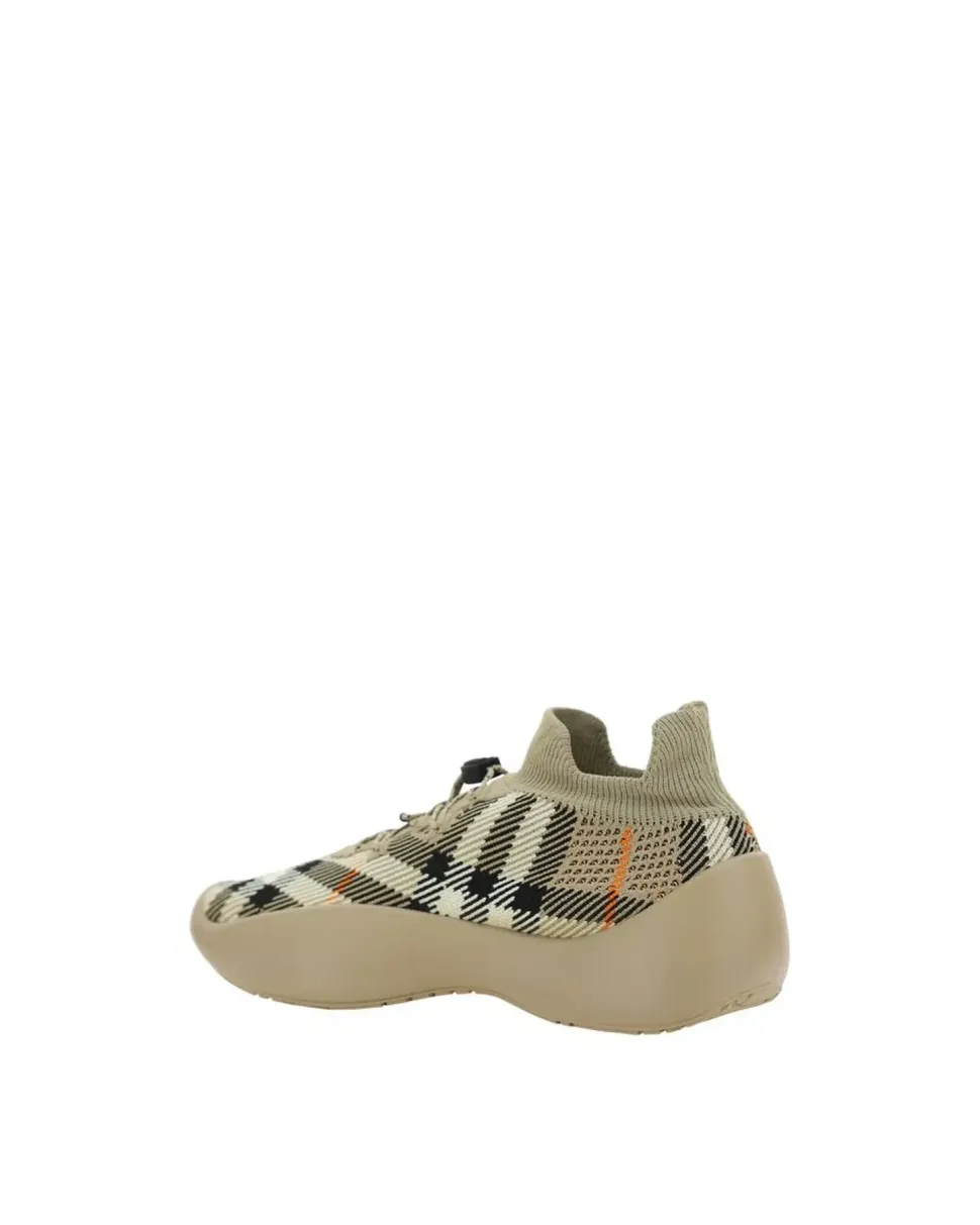 Neptune Sneakers with Archivio Check Pattern and Chunky Sole
