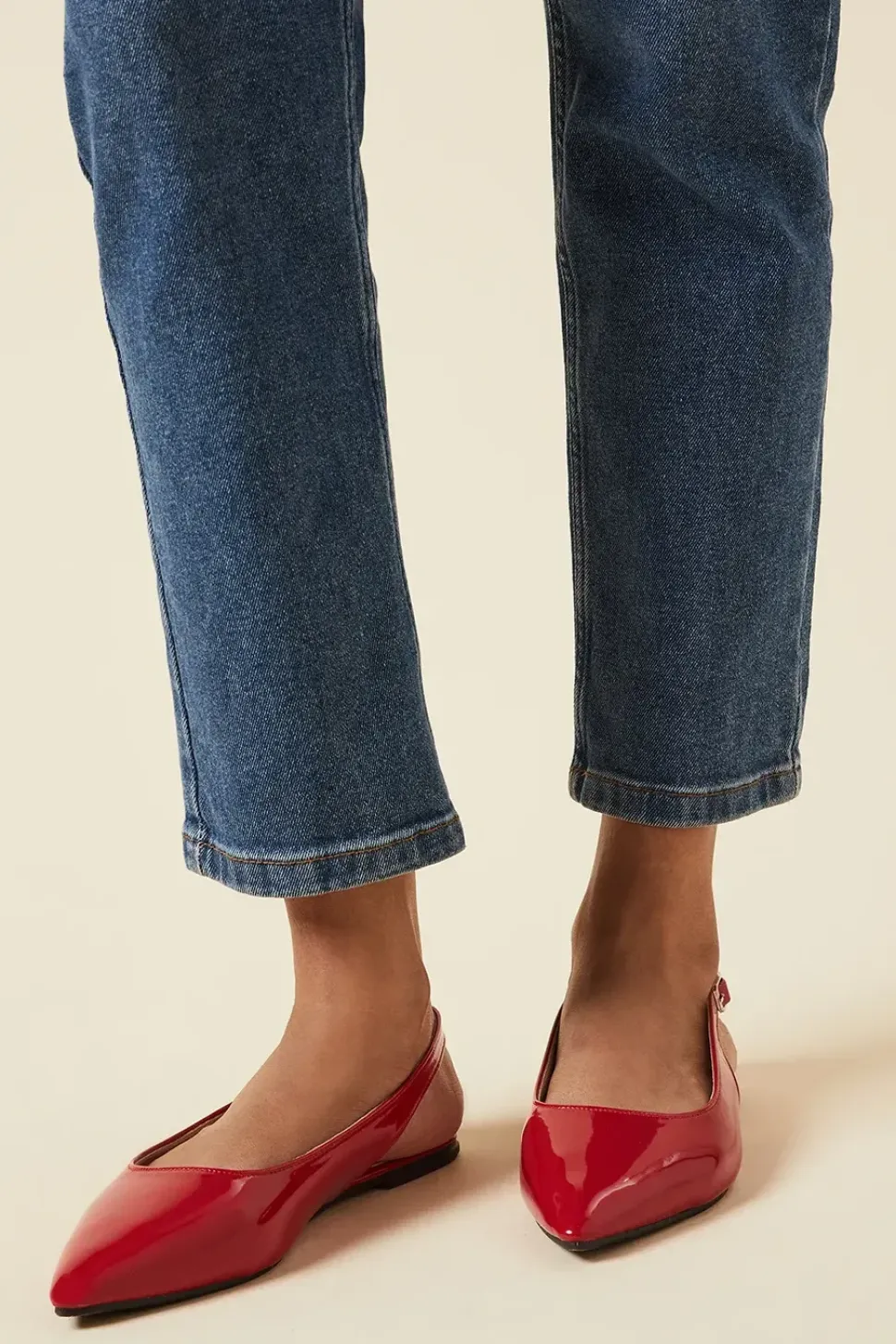 Nicci Pointed Slingback Flat Ballet Pumps