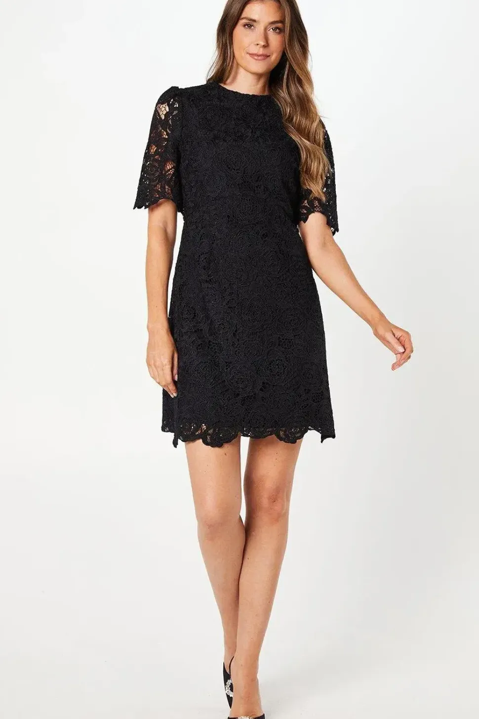 Occasion Corded Lace Shift Dress