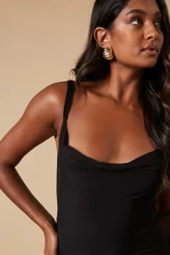 Occasion Double Jersey Cowl Midi Dress