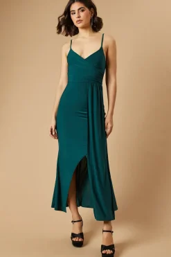 Occasion Double Jersey Drape Midaxi Dress