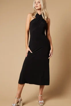 Occasion Double Jersey Halterneck Maxi Dress