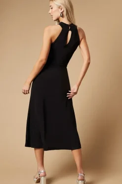 Occasion Double Jersey Halterneck Maxi Dress