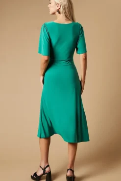 Occasion Double Jersey Twist Midi Dress