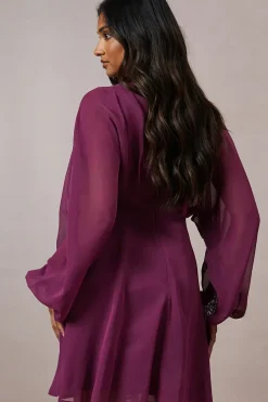 Occasion Embellished Batwing Mini Dress