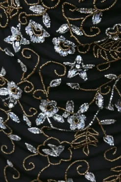 Occasion Embellished Cowl Mini Slip Dress