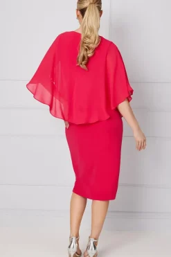 Occasion Embellished Neckline Overlay Formal Dress