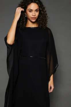 Occasion Embellsihed Kimono Sleeve Maxi Dress