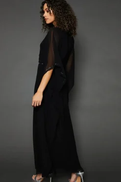 Occasion Embellsihed Kimono Sleeve Maxi Dress