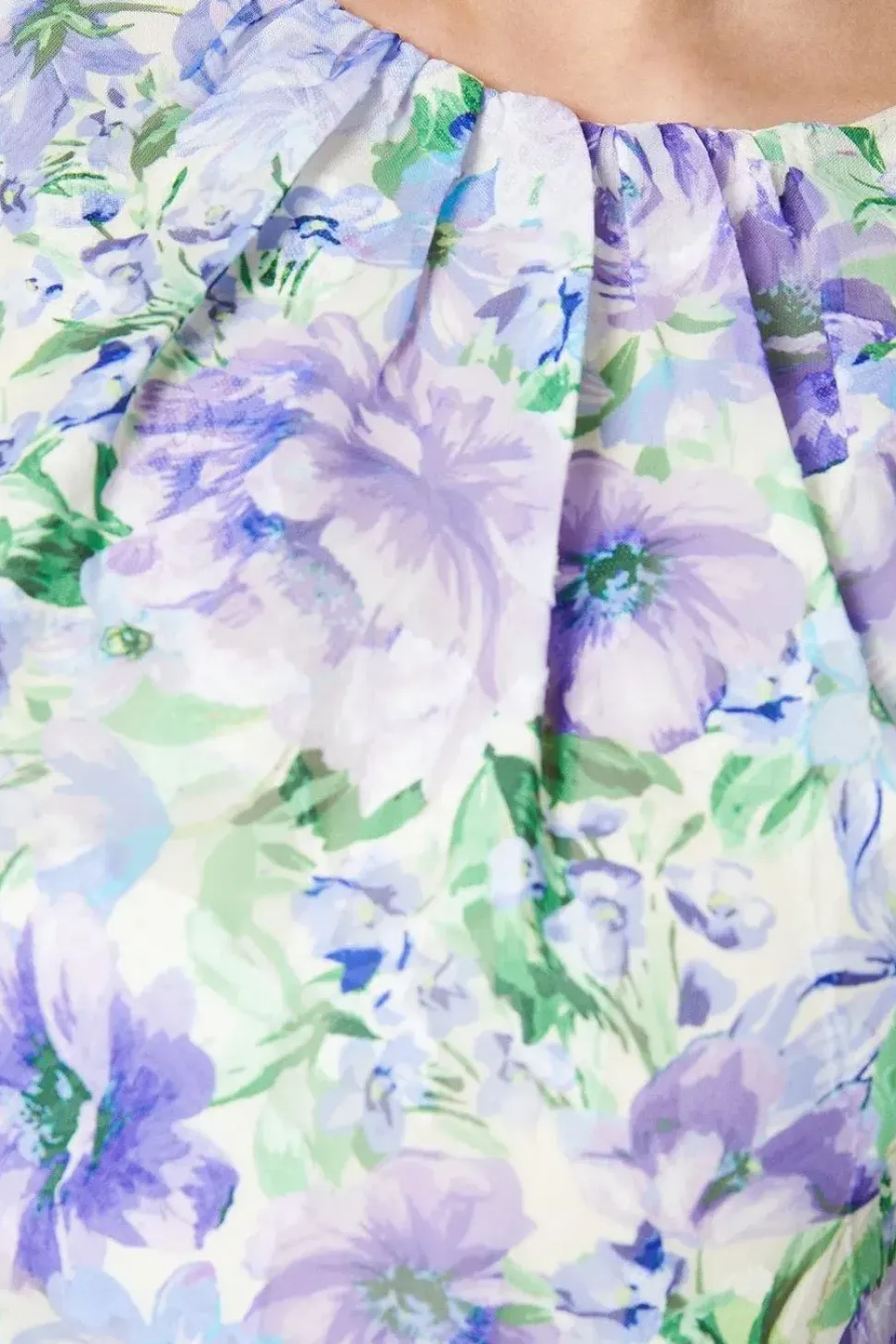 Occasion Floral Asymmetric Ruffle Jacquard Midi Dress