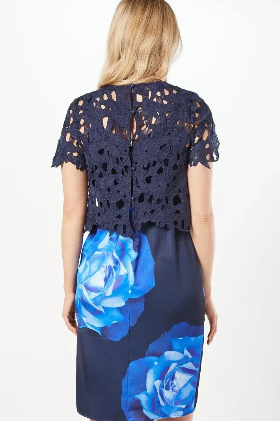Occasion Floral 2 In 1 Overlay Shift Dress