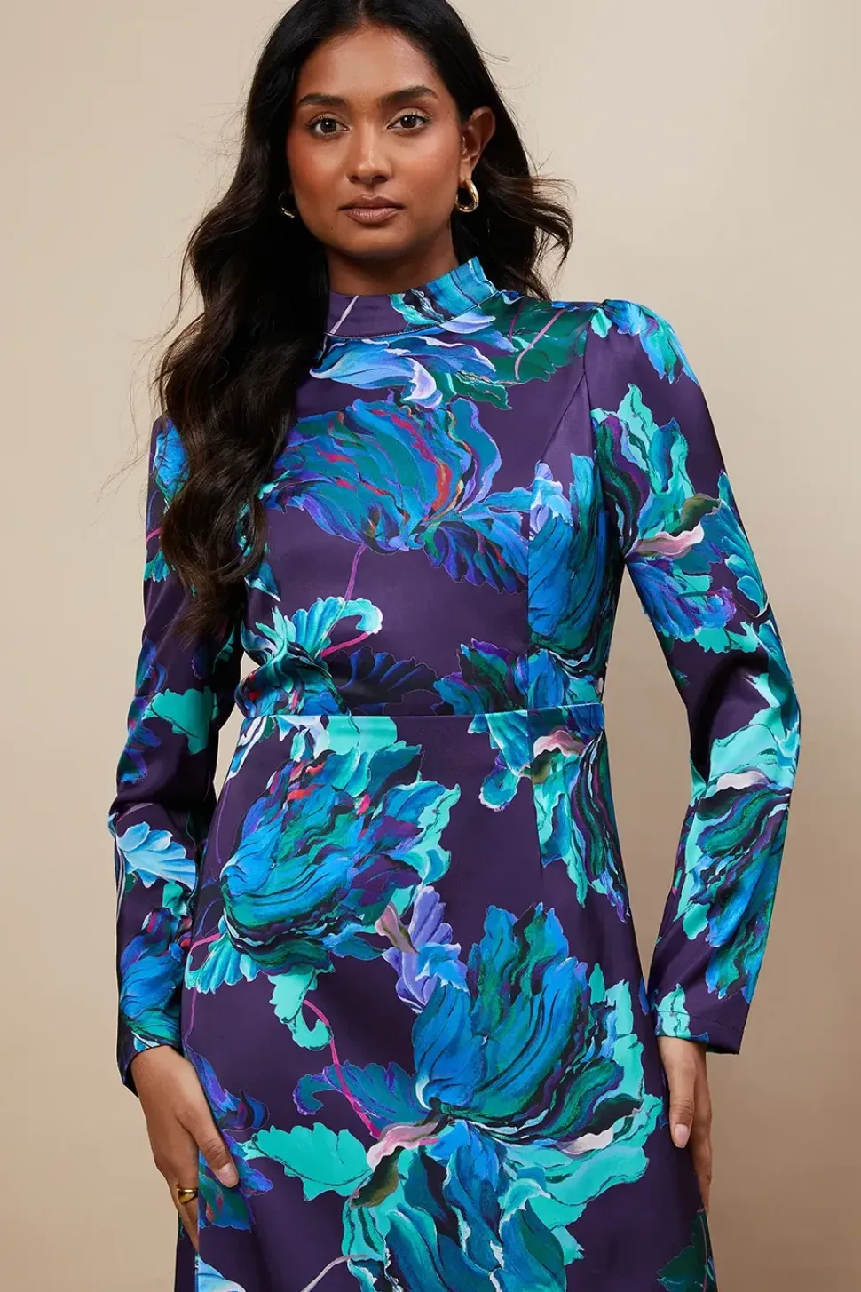 Occasion Floral Open Back Midaxi Dress
