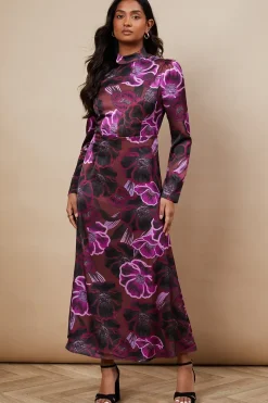 Occasion Floral Open Back Midaxi Dress