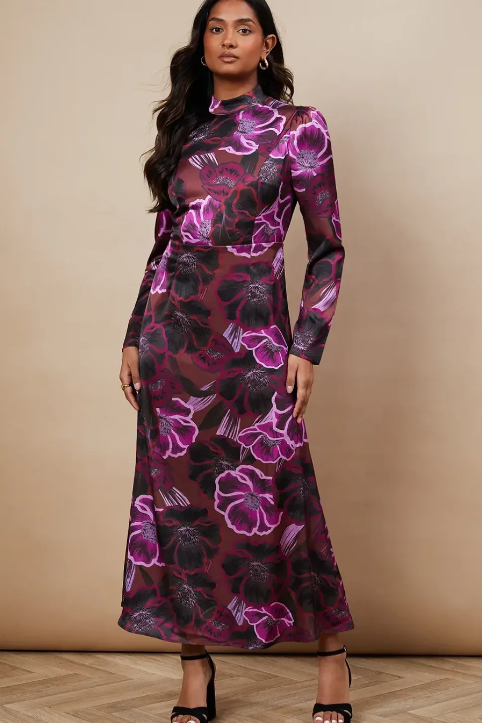 Occasion Floral Open Back Midaxi Dress