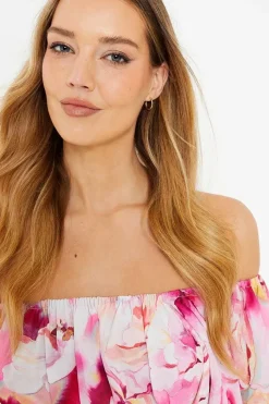 Occasion Floral Print Co-ord Crop Top