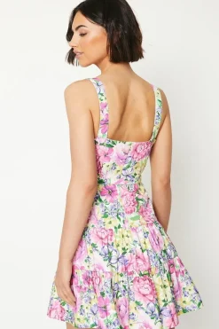 Occasion Floral Strappy Belted Mini Dress