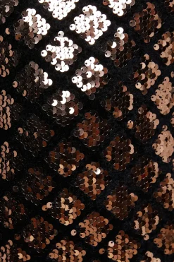 Occasion Geo Sequin Puff Sleeve Mini Dress