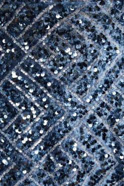Occasion Geo Sequin Wrap Midi Dress