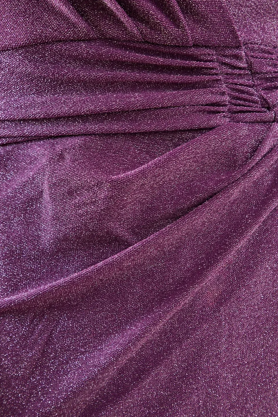 Occasion Glitter Jersey Ruffle Midi Dress