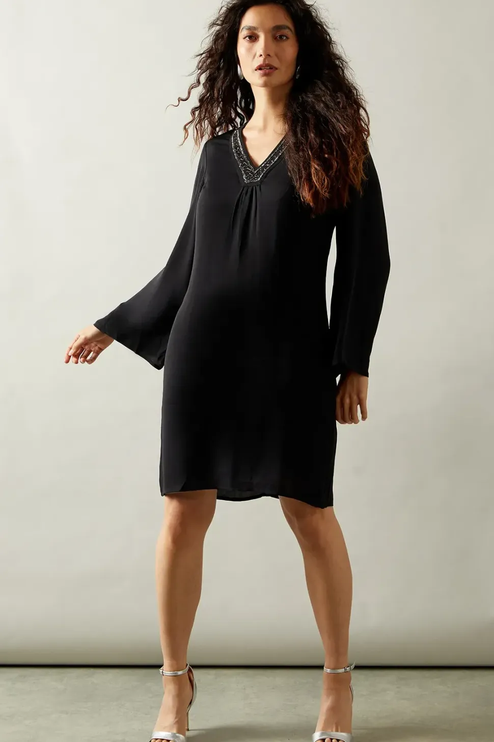 Occasion Hand Embellished Sequin Shift Dress