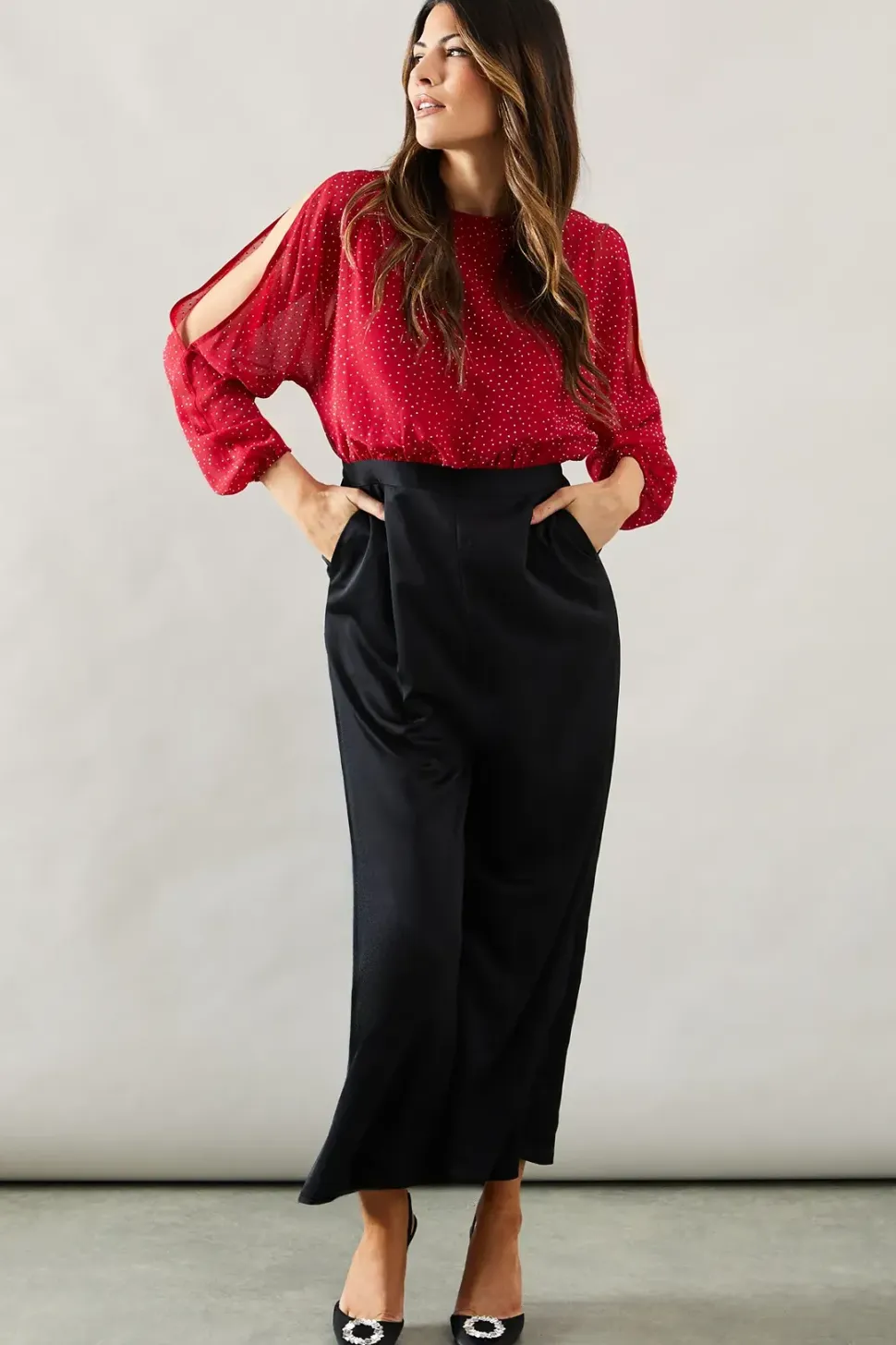 Occasion Hotfix Cold Shoulder Jumpsuit