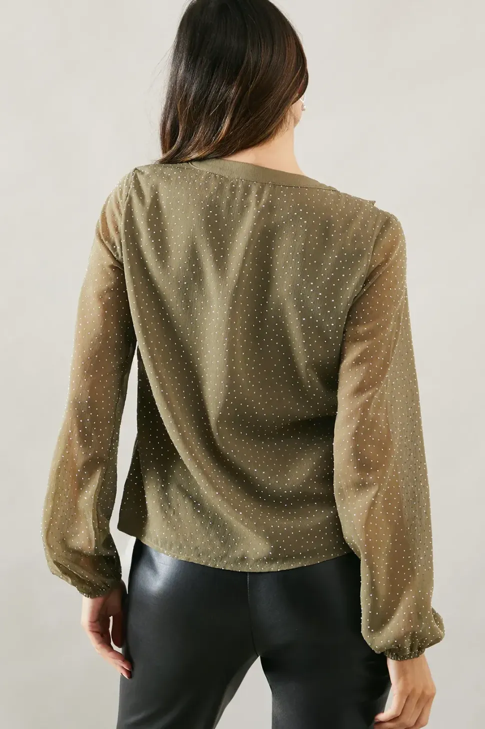 Occasion Hotfix Ruffle Front Blouse