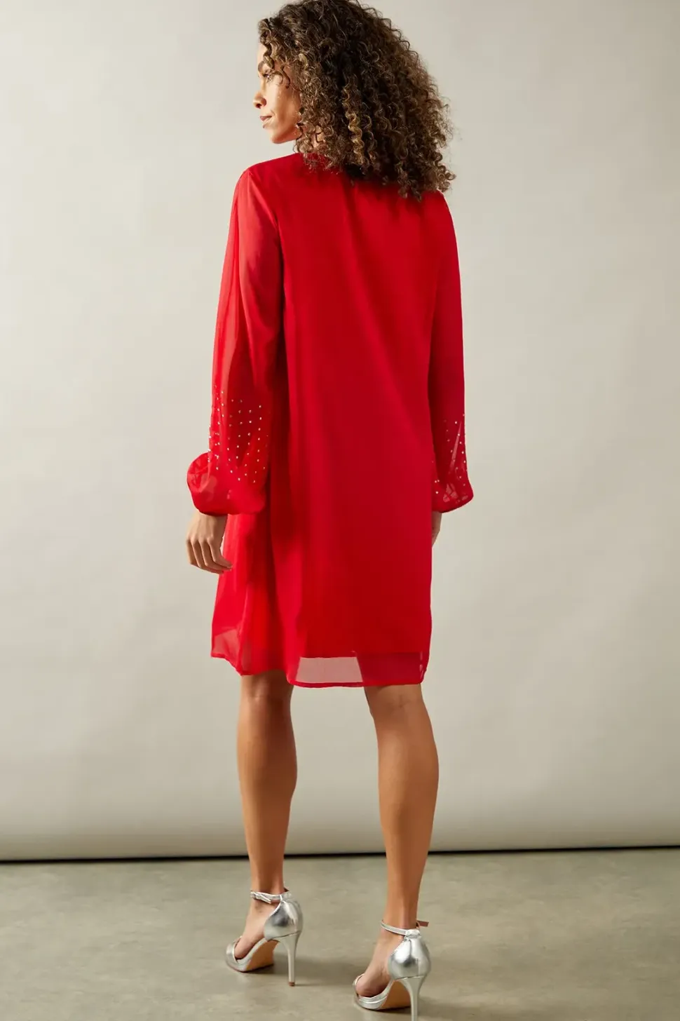 Occasion Hotfix Sleeve Shift Dress