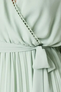 Occasion Kimono Sleeve Pleated Midi Dress