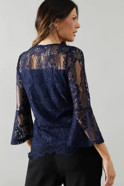 Occasion Lace Flare Sleeve Top