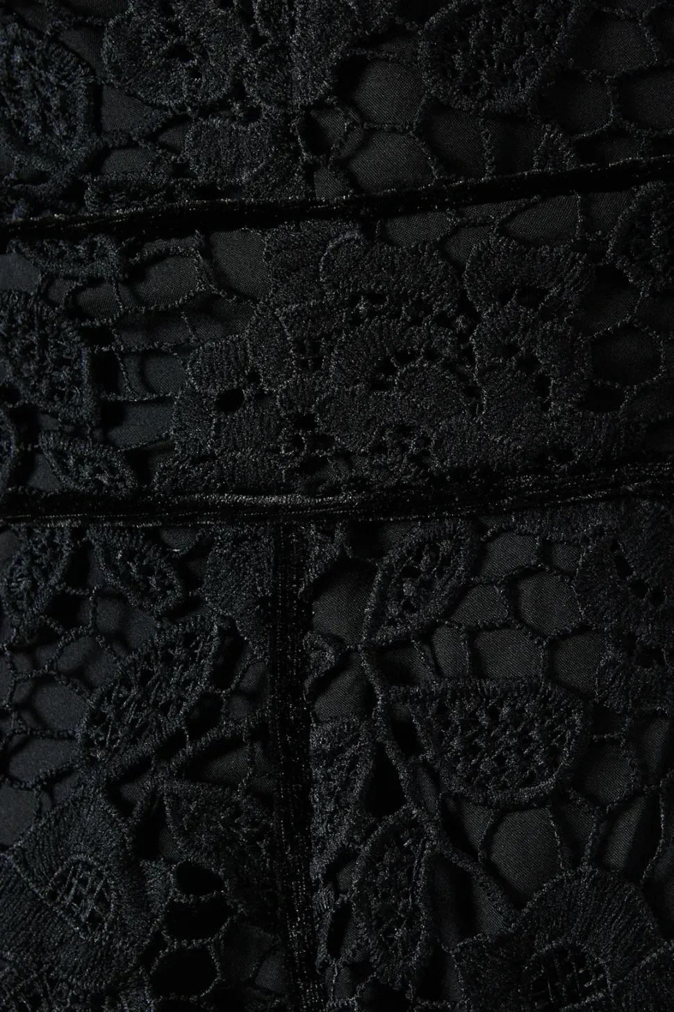 Occasion Lace Velvet Binding Pencil Dress