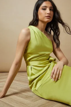 Occasion One Shoulder Belted Maxi Dress