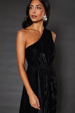 Occasion One Shoulder Velvet Maxi Dress