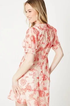 Occasion Paisley 3D Organza Mini Dress