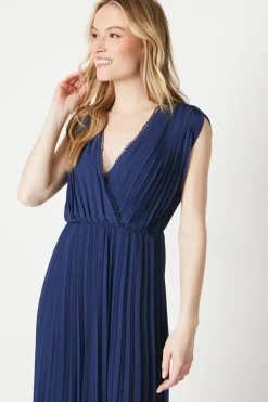 Occasion Pleated Wrap Midaxi Dress