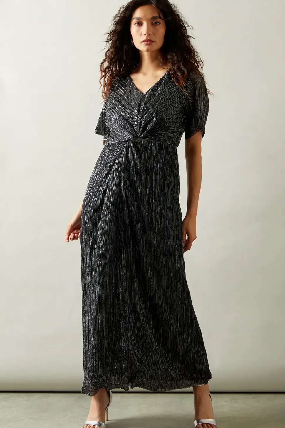Occasion Plisse Twist Midaxi Dress