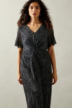 Occasion Plisse Twist Midaxi Dress