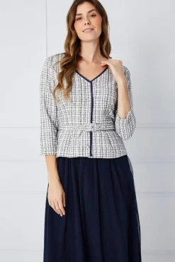 Occasion Premium Boucle Mesh Midi Dress